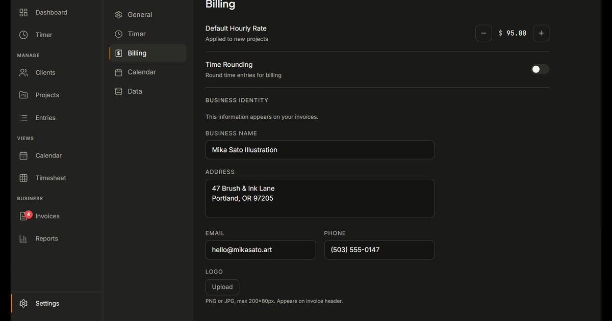 ZeroClock - Local-first time tracker for freelancers